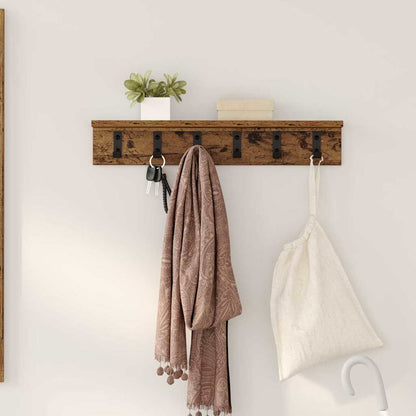Wall-Mounted Coat Rack Old Wood 60 x 10.5 x 10.5 cm