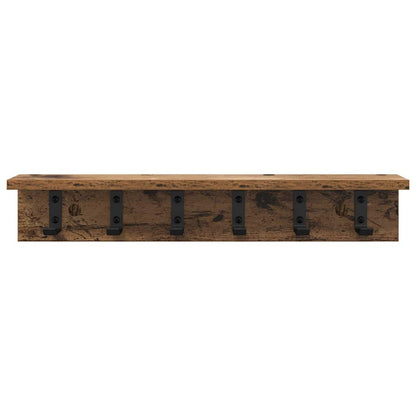 Wall-Mounted Coat Rack Old Wood 60 x 10.5 x 10.5 cm