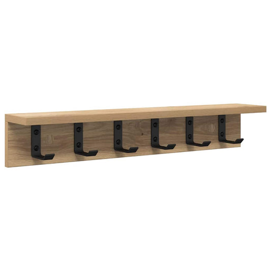 Wall-Mounted Coat Rack Artisan Oak 60 x 10.5 x 10.5 cm