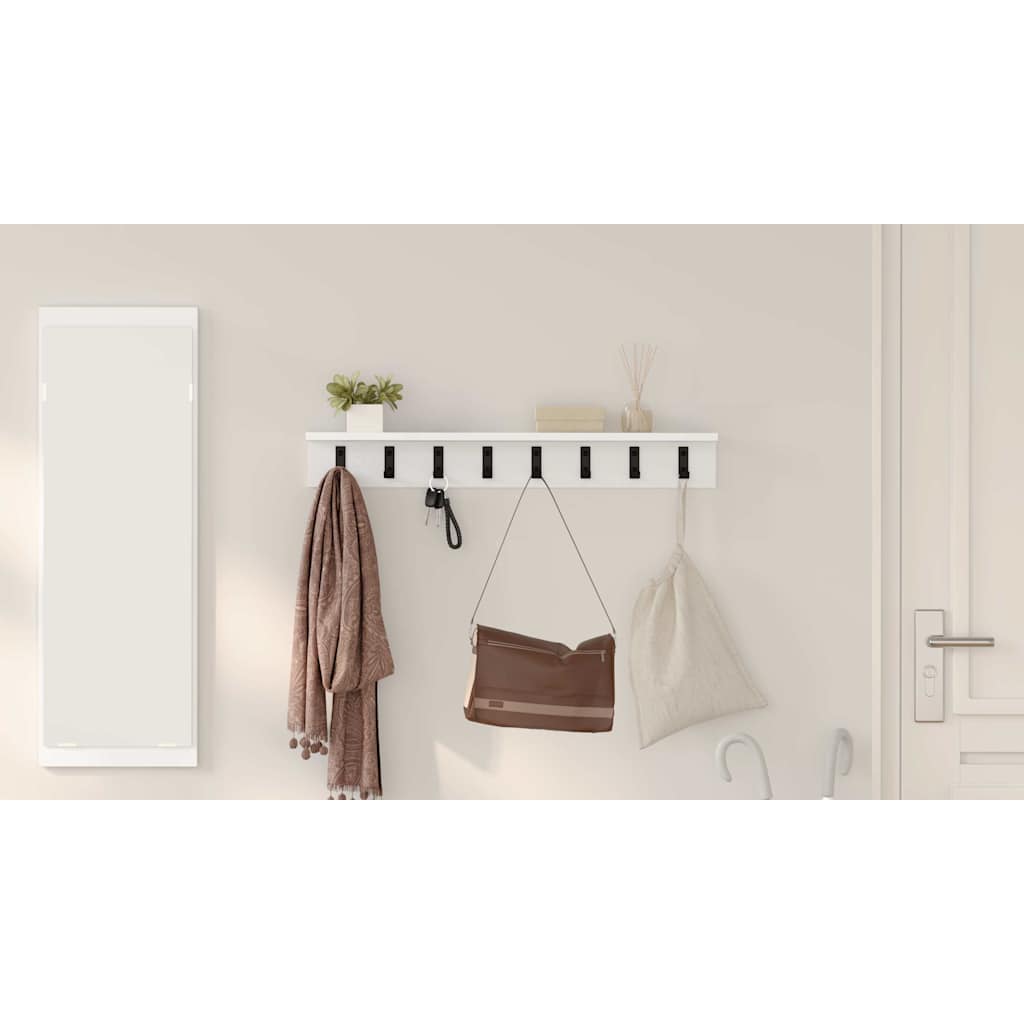 Wall-Mounted Coat Rack Wall-mounted White 80 x 10.5 x 10.5 cm