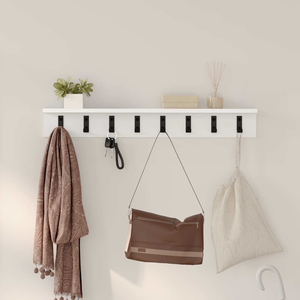 Wall-Mounted Coat Rack Wall-mounted White 80 x 10.5 x 10.5 cm