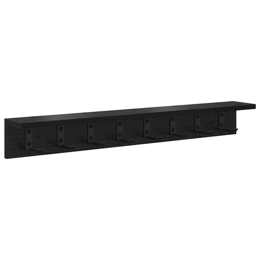 Wall-Mounted Coat Rack Black Oak 80 x 10.5 x 10.5 cm