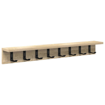 Wall-Mounted Coat Rack Sonoma Oak 80 x 10.5 x 10.5 cm