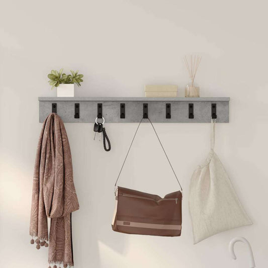 Wall-Mounted Coat Rack Wall-Mounted Concrete Grey