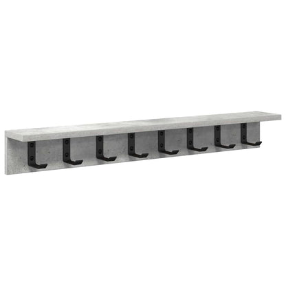 Wall-Mounted Coat Rack Concrete Grey 80 x 10.5 x 10.5 cm
