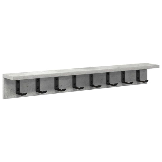 Wall-Mounted Coat Rack Wall-Mounted Concrete Grey