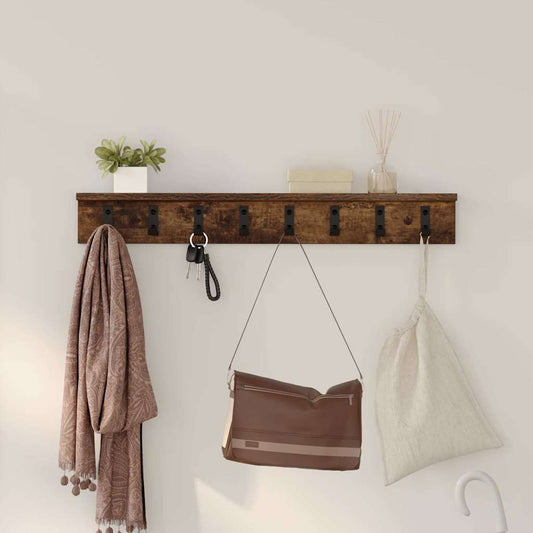 Wall-Mounted Coat Rack Wall-Mounted Smoked Oak Engineered wood