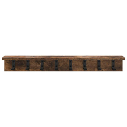 Wall-Mounted Coat Rack Smoked Oak 80 x 10.5 x 10.5 cm