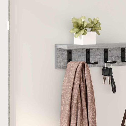 Wall-Mounted Coat Rack Grey Sonoma 80 x 10.5 x 10.5 cm