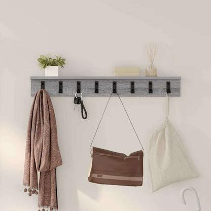 Wall-Mounted Coat Rack Grey Sonoma 80 x 10.5 x 10.5 cm