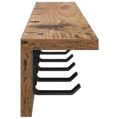 Wall-Mounted Coat Rack Old Wood 80 x 10.5 x 10.5 cm