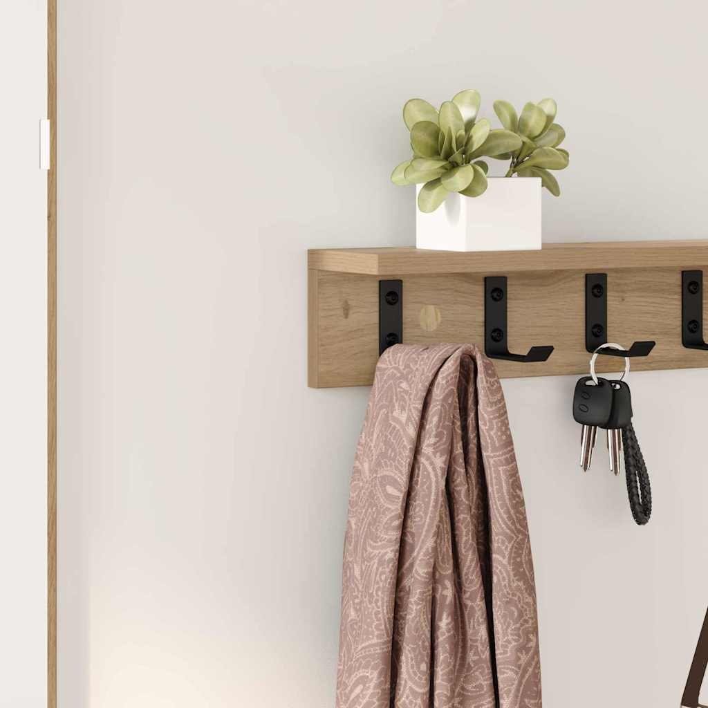Wall-Mounted Coat Rack Artisan Oak 80 x 10.5 x 10.5 cm