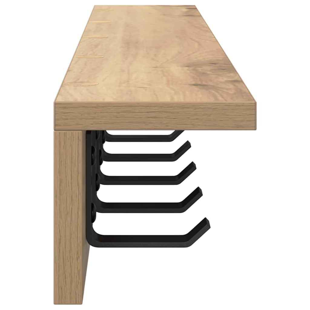 Wall-Mounted Coat Rack Artisan Oak 80 x 10.5 x 10.5 cm