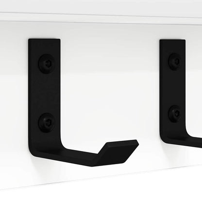 Wall-Mounted Coat Rack Wall-Mounted White 100 x 10.5 x 10.5 cm