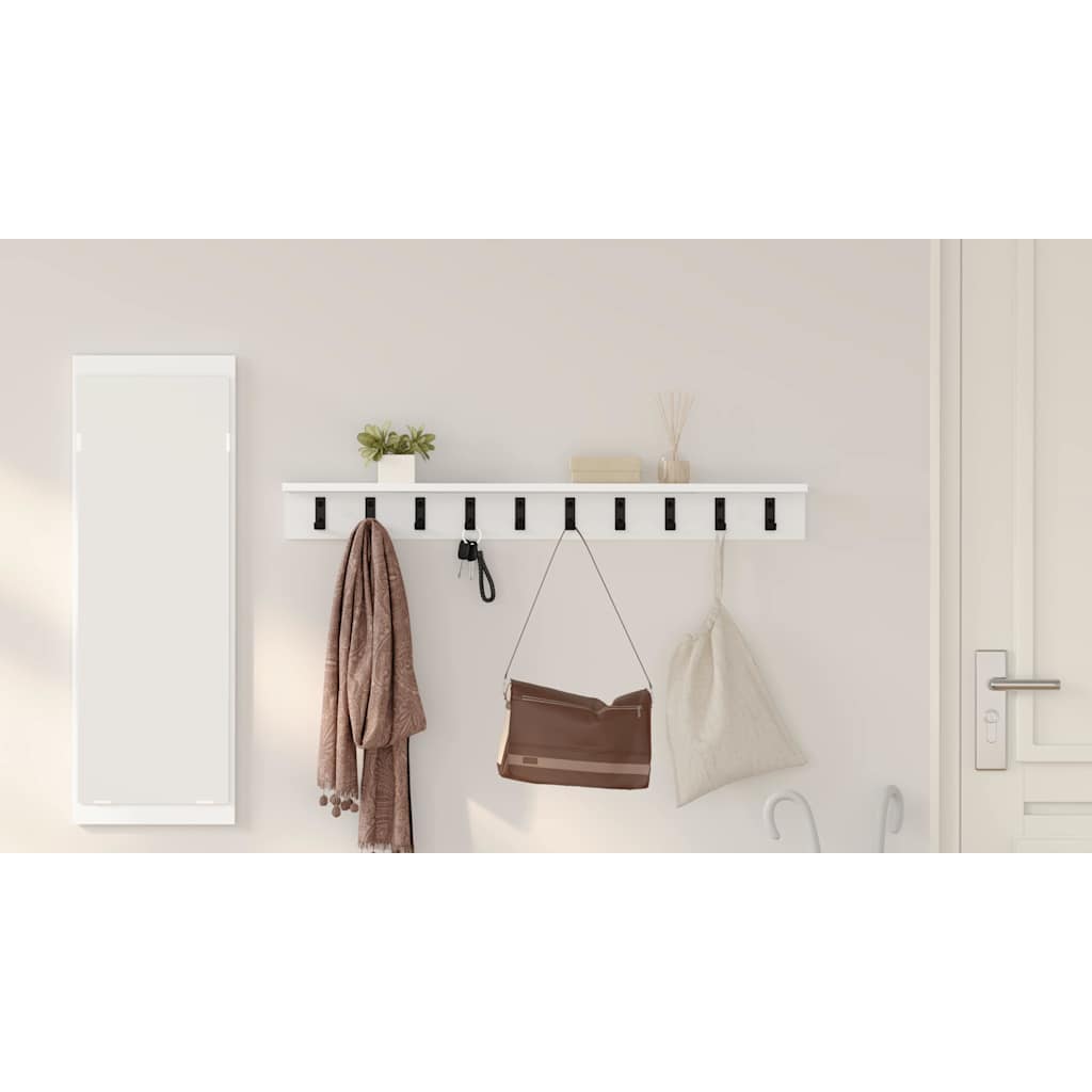 Wall-Mounted Coat Rack Wall-mounted White 100 x 10.5 x 10.5 cm