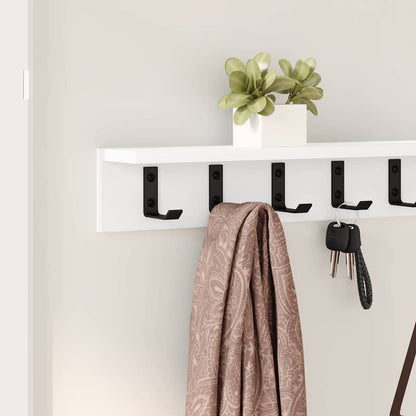 Wall-Mounted Coat Rack Wall-Mounted White 100 x 10.5 x 10.5 cm