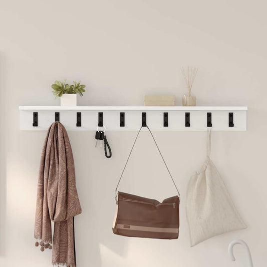Wall-Mounted Coat Rack Wall-Mounted White 100 x 10.5 x 10.5 cm