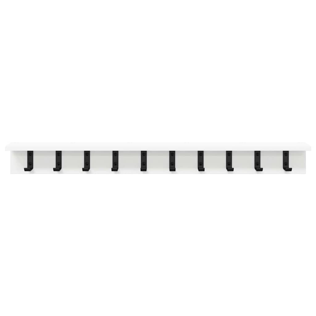 Wall-Mounted Coat Rack Wall-Mounted White 100 x 10.5 x 10.5 cm