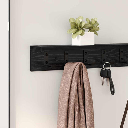 Wall-Mounted Coat Rack Wall-Mounted Black Oak Engineered wood
