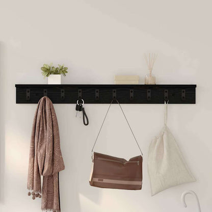 Wall-Mounted Coat Rack Wall-Mounted Black Oak Engineered wood