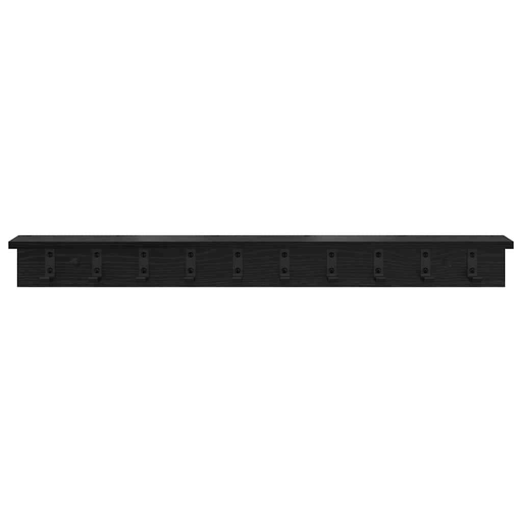 Wall-Mounted Coat Rack Wall-Mounted Black Oak Engineered wood