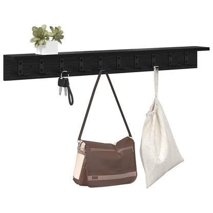 Wall-Mounted Coat Rack Wall-Mounted Black Oak Engineered wood