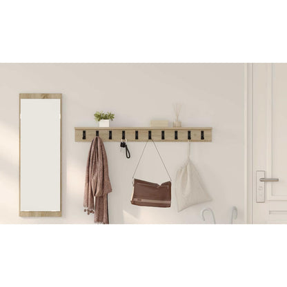 Wall-Mounted Coat Rack Sonoma Oak 100 x 10.5 x 10.5 cm