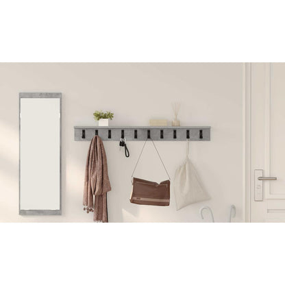 Wall-Mounted Coat Rack Concrete Grey 100 x 10.5 x 10.5 cm