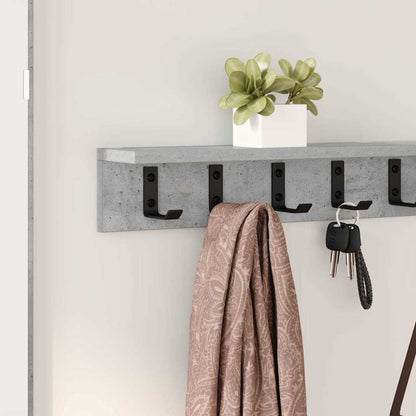 Wall-Mounted Coat Rack Wall-Mounted Concrete Grey