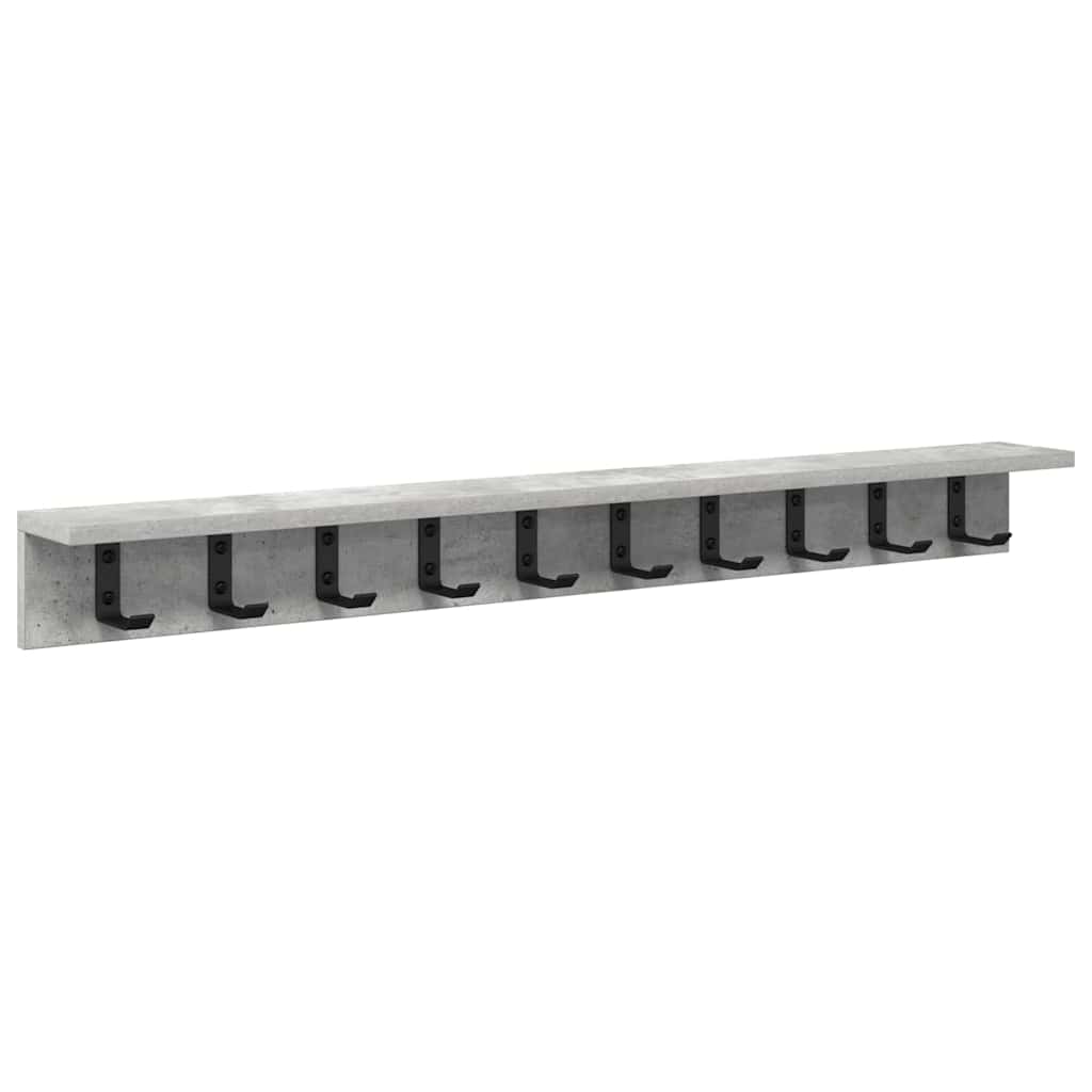 Wall-Mounted Coat Rack Wall-Mounted Concrete Grey
