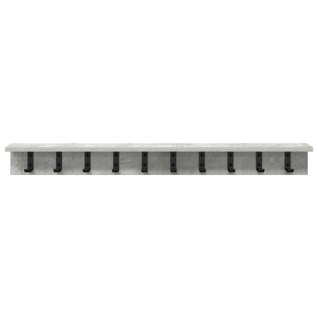 Wall-Mounted Coat Rack Wall-Mounted Concrete Grey