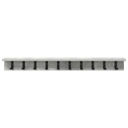 Wall-Mounted Coat Rack Wall-Mounted Concrete Grey