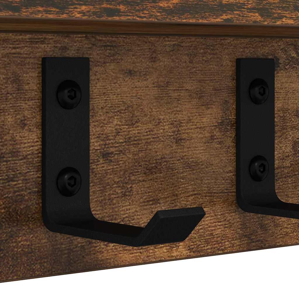 Wall-Mounted Coat Rack Wall-Mounted Smoked Oak Engineered wood
