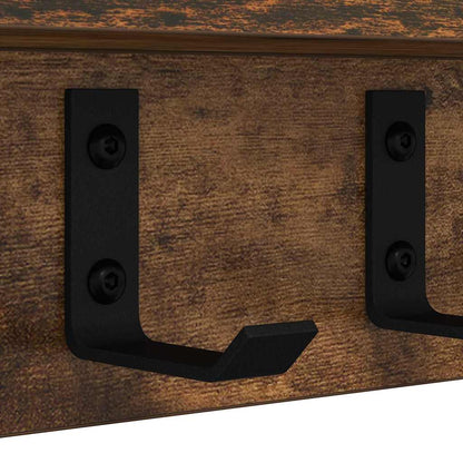 Wall-Mounted Coat Rack Wall-Mounted Smoked Oak Engineered wood