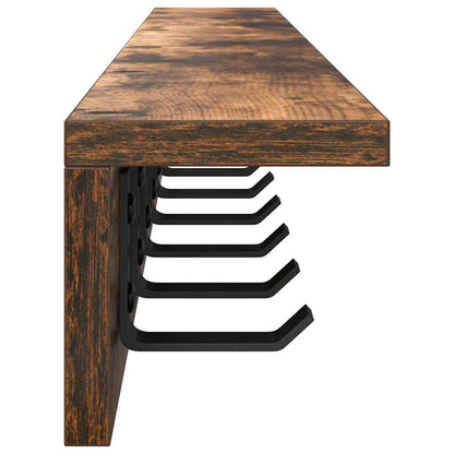 Wall-Mounted Coat Rack Wall-Mounted Smoked Oak Engineered wood