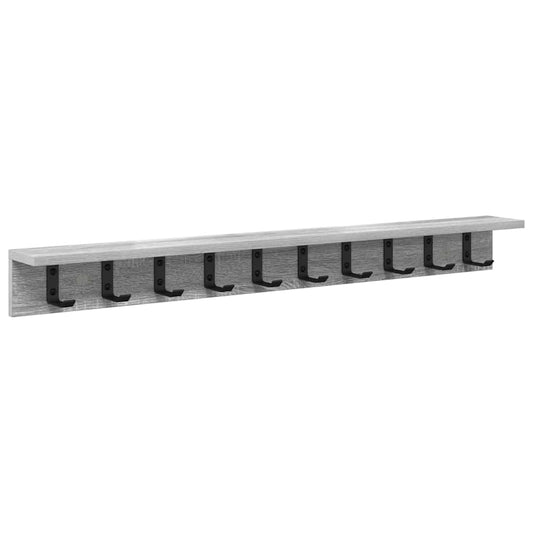 Wall-Mounted Coat Rack Grey Sonoma 100 x 10.5 x 10.5 cm
