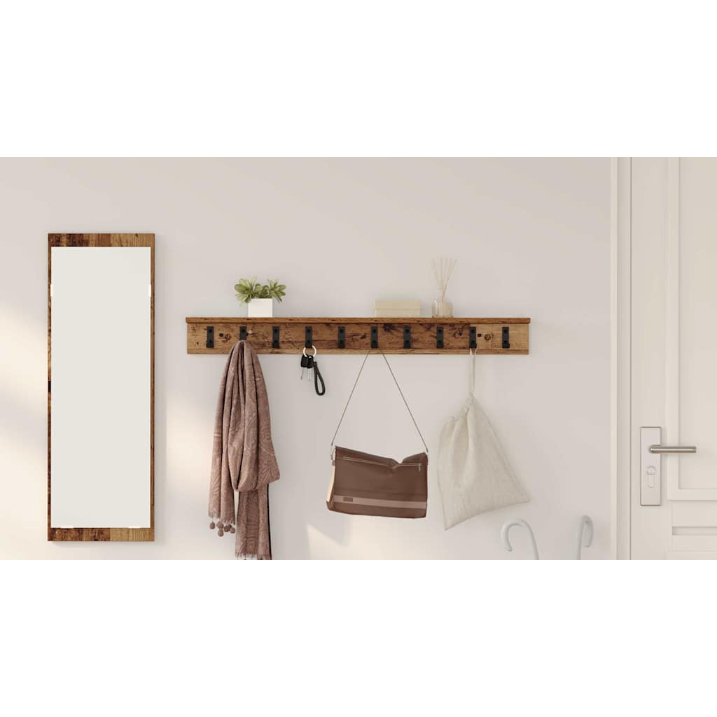 Wall-Mounted Coat Rack Old Wood 100 x 10.5 x 10.5 cm