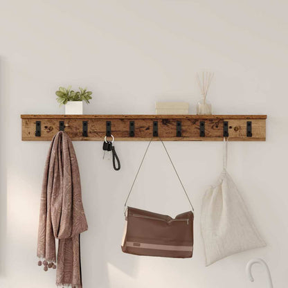 Wall-Mounted Coat Rack Old Wood 100 x 10.5 x 10.5 cm