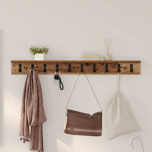 Wall-Mounted Coat Rack Old Wood 100 x 10.5 x 10.5 cm