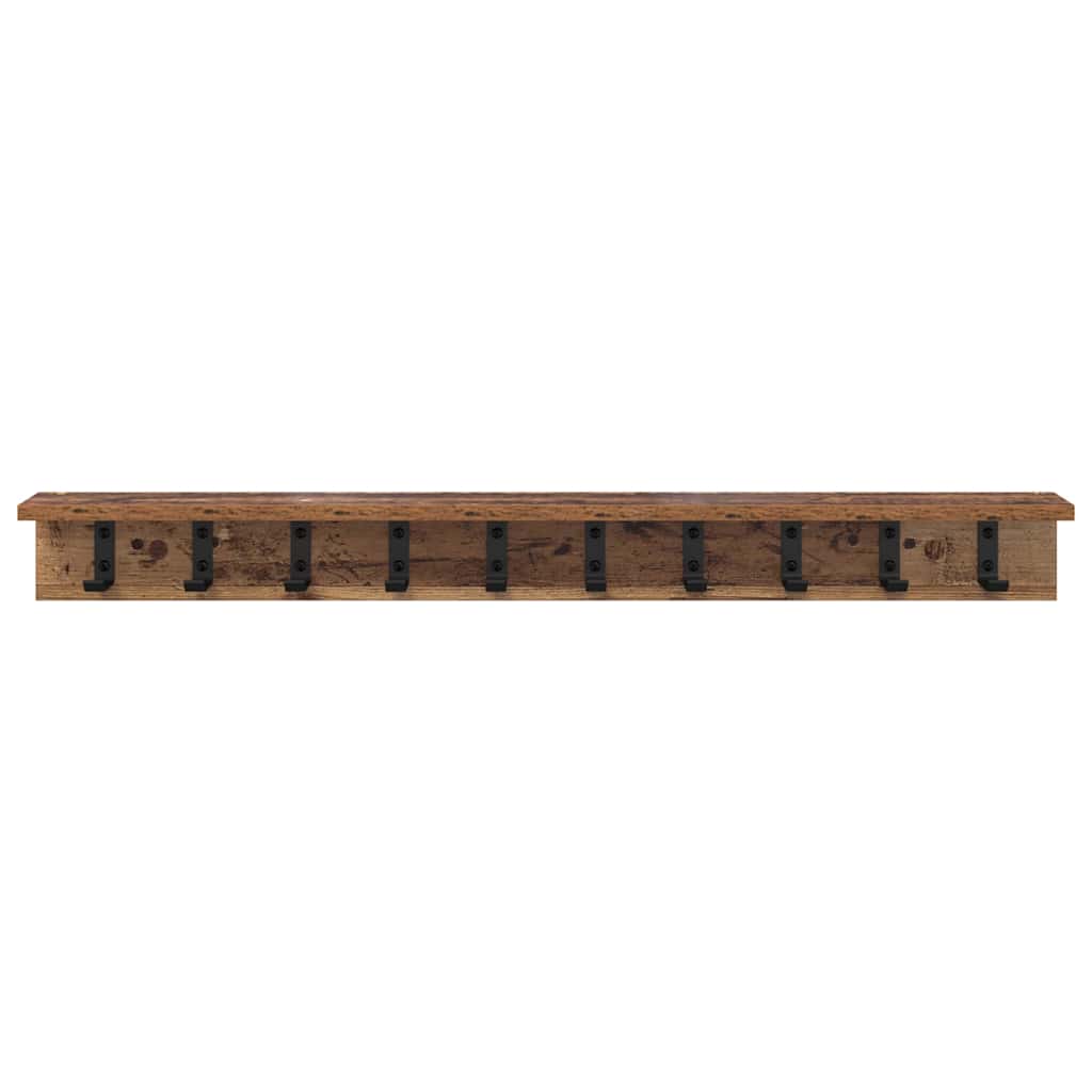 Wall-Mounted Coat Rack Old Wood 100 x 10.5 x 10.5 cm