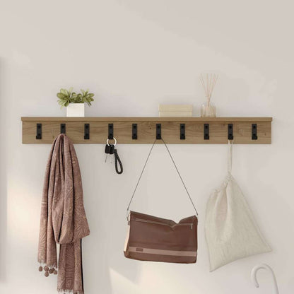 Wall-Mounted Coat Rack Artisan Oak 100 x 10.5 x 10.5 cm