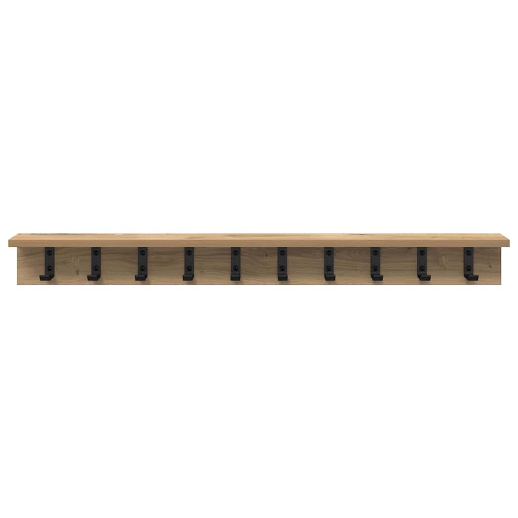 Wall-Mounted Coat Rack Artisan Oak 100 x 10.5 x 10.5 cm