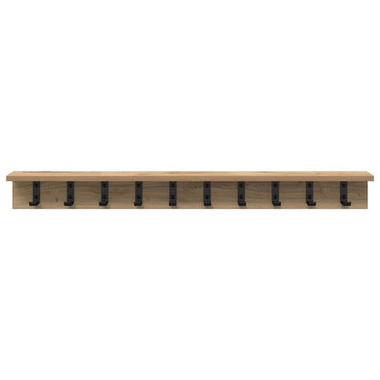 Wall-Mounted Coat Rack Artisan Oak 100 x 10.5 x 10.5 cm