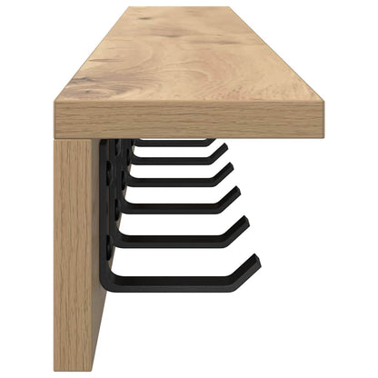 Wall-Mounted Coat Rack Artisan Oak 100 x 10.5 x 10.5 cm
