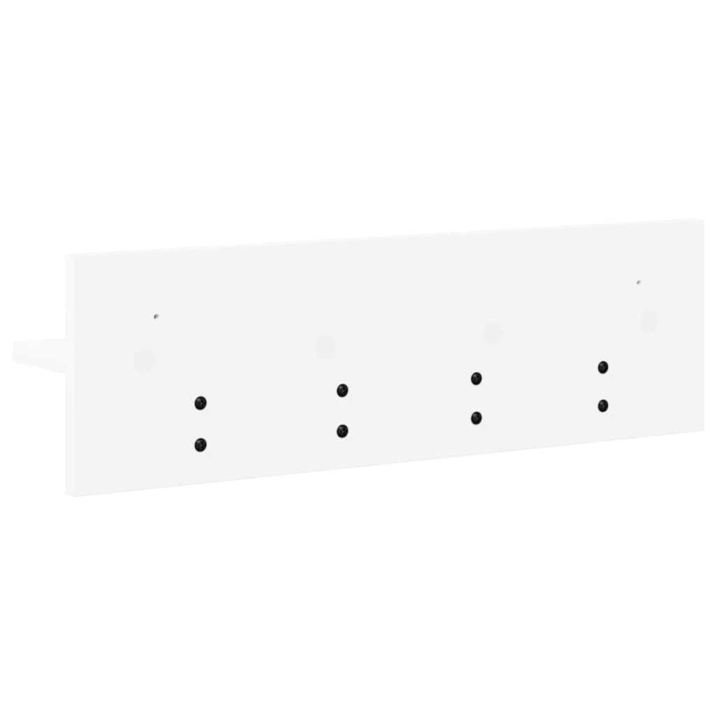Wall-Mounted Coat Rack White 60 x 10.5 x 18 cm Engineered wood