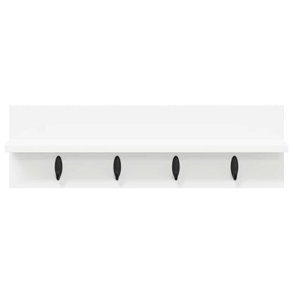 Wall-Mounted Coat Rack White 60 x 10.5 x 18 cm Engineered wood
