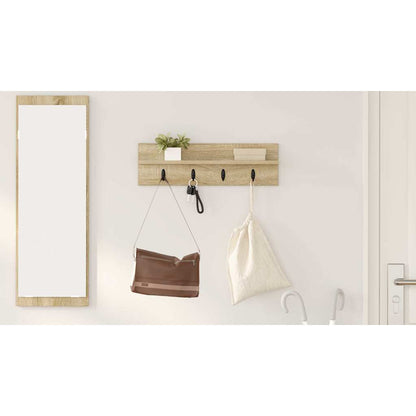 Wall-Mounted Coat Rack Sonoma Oak 60 x 10.5 x 18 cm