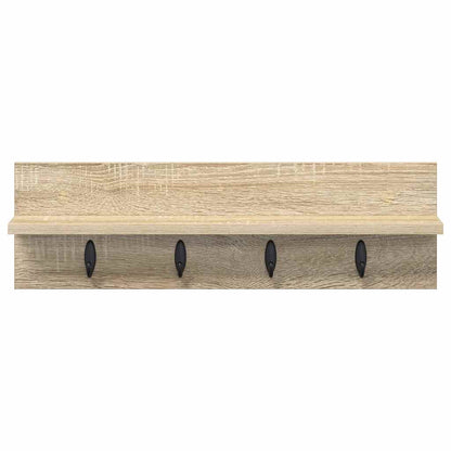Wall-Mounted Coat Rack Sonoma Oak 60 x 10.5 x 18 cm
