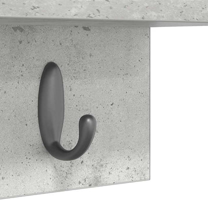 Wall-Mounted Coat Rack Wall-Mounted Concrete Grey