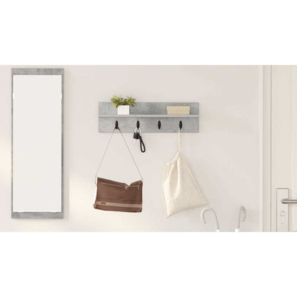 Wall-Mounted Coat Rack Concrete Grey 60 x 10.5 x 18 cm